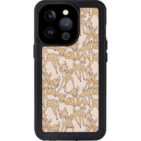 Disney Bambi Character Pattern iPhone 14 Pro Waterproof Case