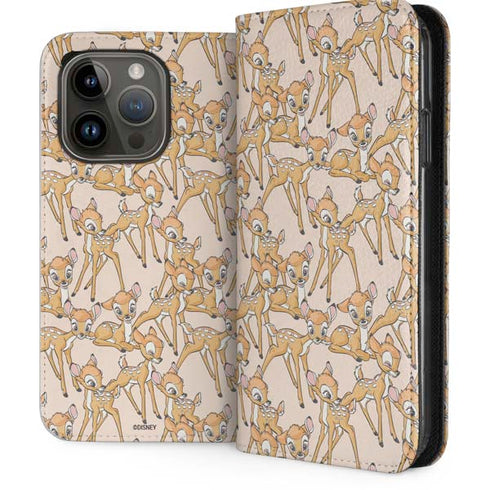Disney Bambi Character Pattern iPhone 15 Pro Folio Case