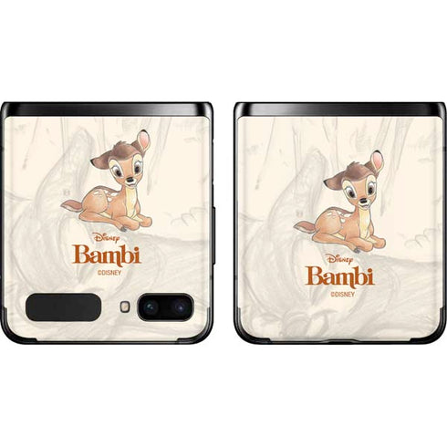 Disney Bambi Sketched Portrait Galaxy Z Flip Skin