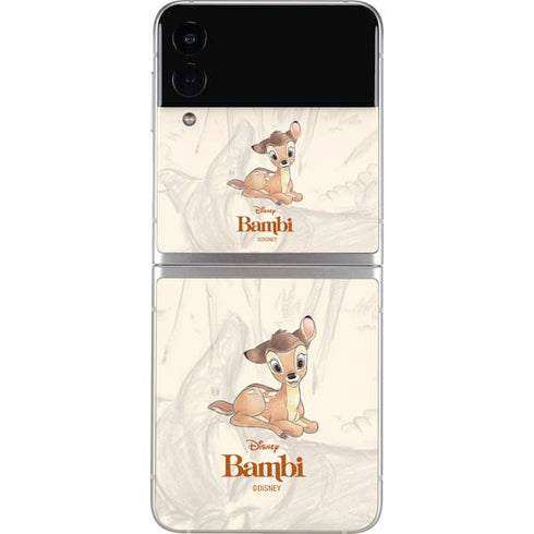 Disney Bambi Sketched Portrait Galaxy Z Flip4 5G Skin