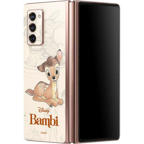 Disney Bambi Sketched Portrait Galaxy Z Fold2 5G Skin