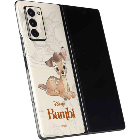 Disney Bambi Sketched Portrait Galaxy Z Fold2 5G Skin