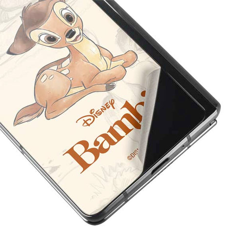 Disney Bambi Sketched Portrait Galaxy Z Fold2 5G Skin