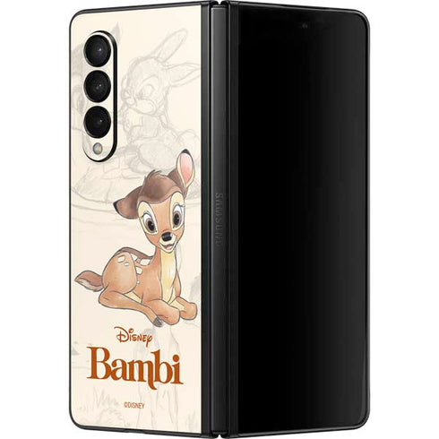 Disney Bambi Sketched Portrait Galaxy Z Fold3 5G Skin