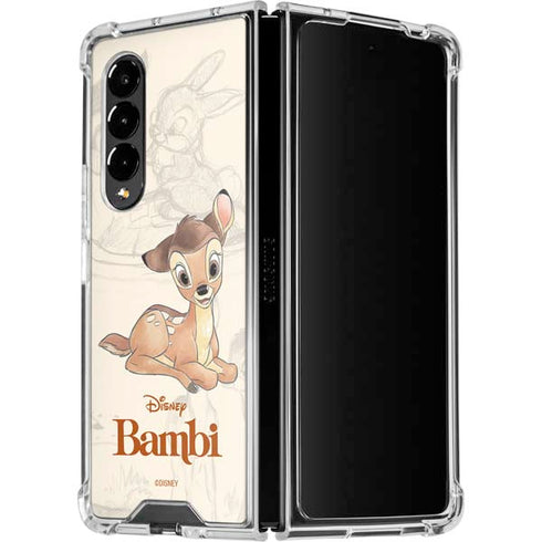 Disney Bambi Sketched Portrait Galaxy Z Fold4 5G Clear Case