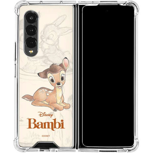 Disney Bambi Sketched Portrait Galaxy Z Fold4 5G Clear Case