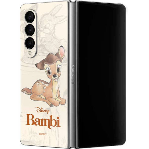 Disney Bambi Sketched Portrait Galaxy Z Fold4 5G Skin