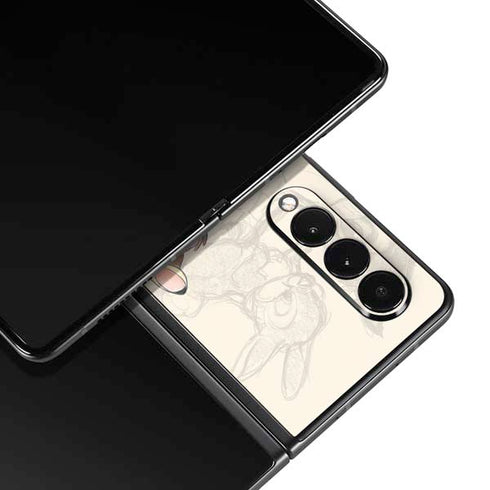 Disney Bambi Sketched Portrait Galaxy Z Fold4 5G Skin