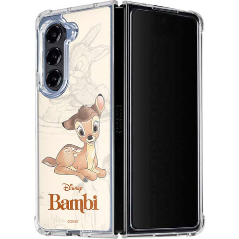 Disney Bambi Sketched Portrait Galaxy Z Fold5 5G Clear Case
