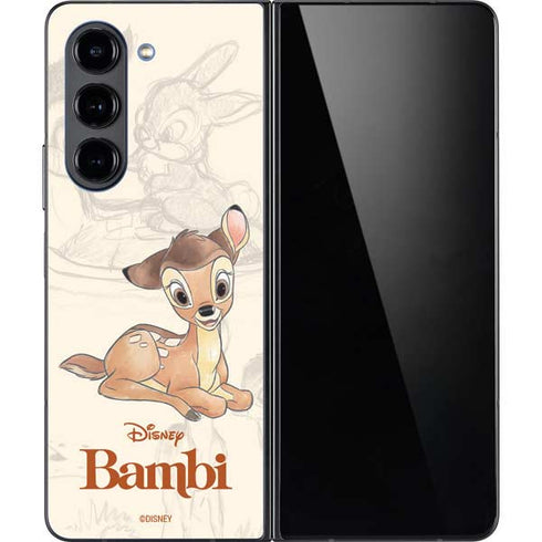 Disney Bambi Sketched Portrait Galaxy Z Fold5 5G Skin