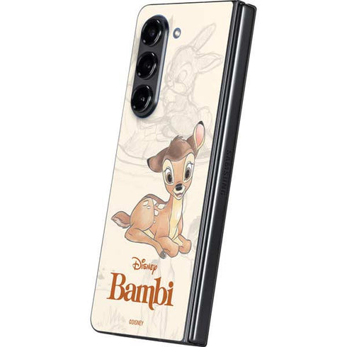 Disney Bambi Sketched Portrait Galaxy Z Fold5 5G Skin