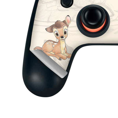 Disney Bambi Sketched Portrait Google Stadia Controller Skin