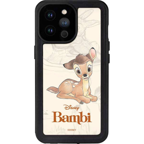 Disney Bambi Sketched Portrait iPhone 14 Pro Max Waterproof Case