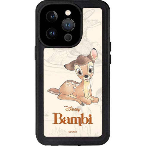 Disney Bambi Sketched Portrait iPhone 14 Pro Waterproof Case