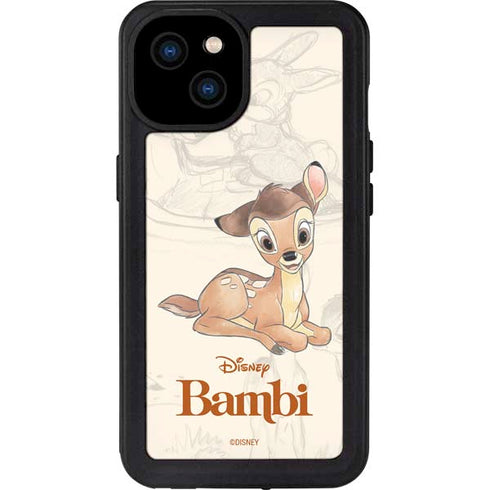 Disney Bambi Sketched Portrait iPhone 15 Plus Waterproof Case