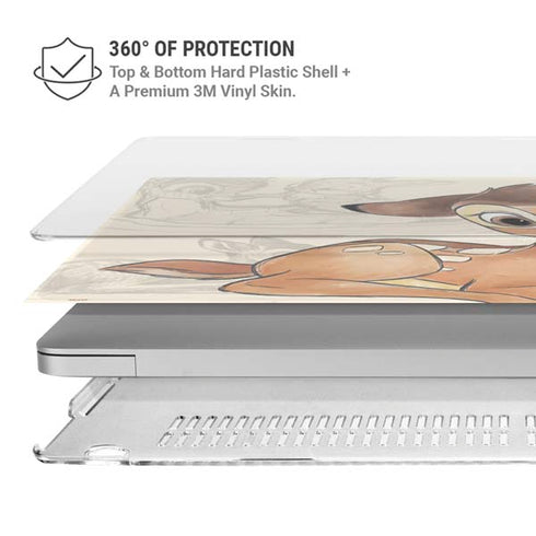 Disney Bambi Sketched Portrait MacBook Pro 15in (2016-19) Case plus Skin