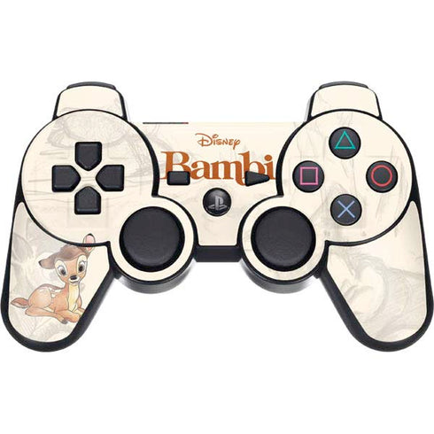 Disney Bambi Sketched Portrait PS3 Dual Shock wireless controller Skin