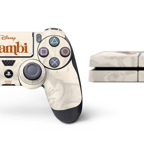 Disney Bambi Sketched Portrait PS4 Console and Controller Bundle Skin