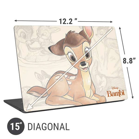 Disney Bambi Sketched Portrait Universal Laptop 15in (12.2 x 8.8in) Skin