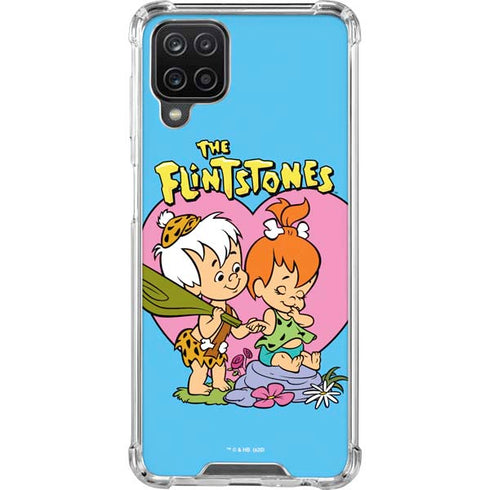 The Flinstones Bamm-Bamm and Pebbles Galaxy A12 Clear Case