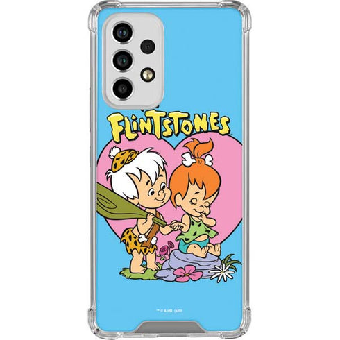 The Flinstones Bamm-Bamm and Pebbles Galaxy A53 5G Clear Case