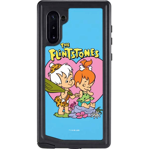 The Flinstones Bamm-Bamm and Pebbles Galaxy Note 10 Waterproof Case