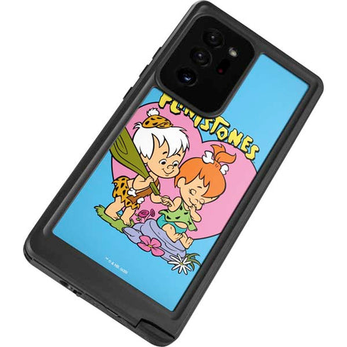 The Flinstones Bamm-Bamm and Pebbles Galaxy Note20 Ultra 5G Waterproof Case