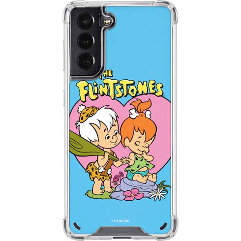 The Flinstones Bamm-Bamm and Pebbles Galaxy S21 5G Clear Case