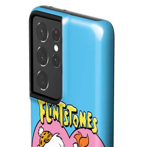 The Flinstones Bamm-Bamm and Pebbles Galaxy S21 Ultra 5G Pro Case