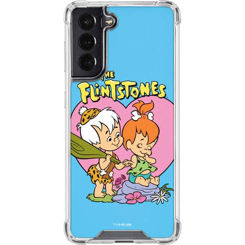 The Flinstones Bamm-Bamm and Pebbles Galaxy S22 Clear Case