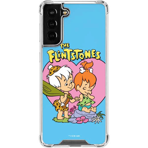 The Flinstones Bamm-Bamm and Pebbles Galaxy S22 Plus Clear Case