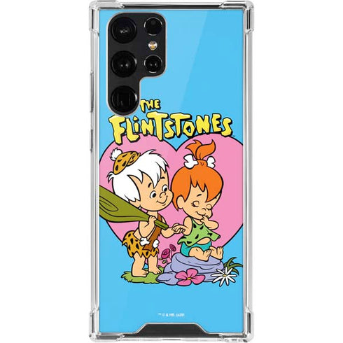 The Flinstones Bamm-Bamm and Pebbles Galaxy S22 Ultra Clear Case