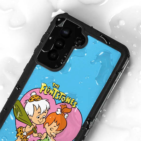The Flinstones Bamm-Bamm and Pebbles Galaxy S23 Waterproof Case