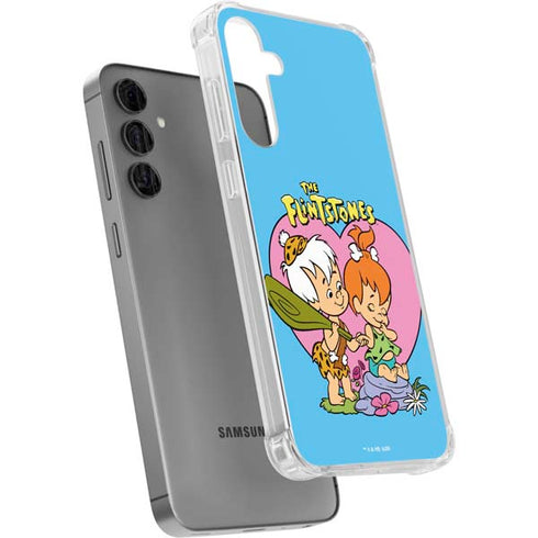 The Flinstones Bamm-Bamm and Pebbles Galaxy S24 Plus Clear Case