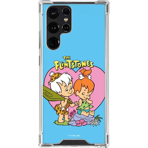The Flinstones Bamm-Bamm and Pebbles Galaxy S24 Ultra Clear Case