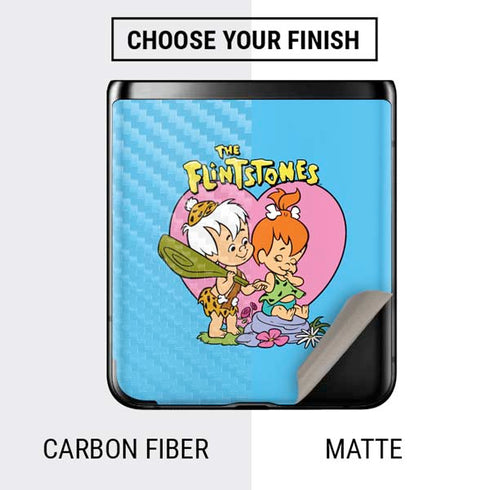 The Flinstones Bamm-Bamm and Pebbles Galaxy Z Flip Skin