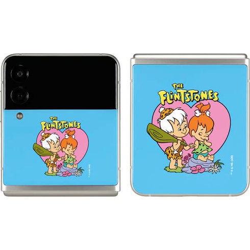 The Flinstones Bamm-Bamm and Pebbles Galaxy Z Flip3 5G Skin