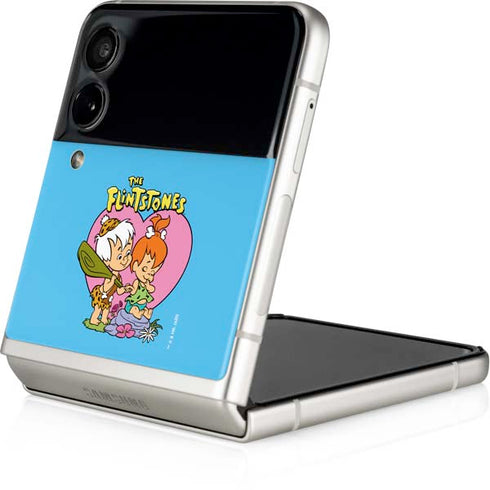 The Flinstones Bamm-Bamm and Pebbles Galaxy Z Flip3 5G Skin
