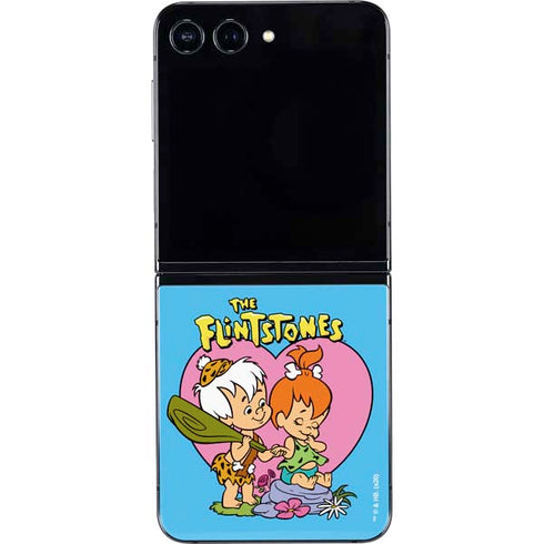 The Flinstones Bamm-Bamm and Pebbles Galaxy Z Flip5 5G Skin