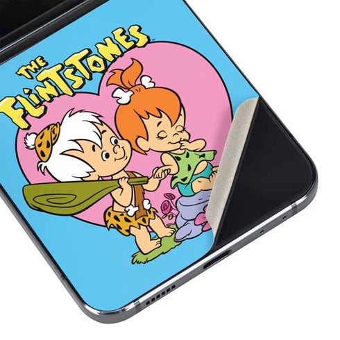 The Flinstones Bamm-Bamm and Pebbles Galaxy Z Flip5 5G Skin