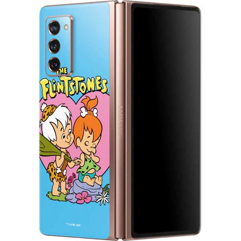 The Flinstones Bamm-Bamm and Pebbles Galaxy Z Fold2 5G Skin