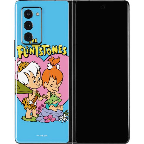 The Flinstones Bamm-Bamm and Pebbles Galaxy Z Fold2 5G Skin
