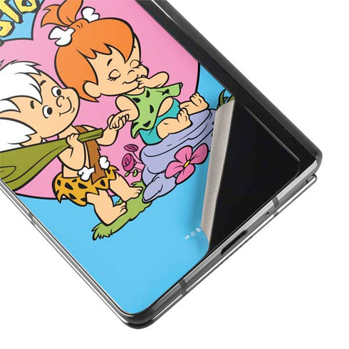 The Flinstones Bamm-Bamm and Pebbles Galaxy Z Fold2 5G Skin