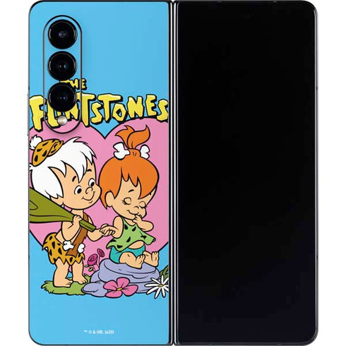 The Flinstones Bamm-Bamm and Pebbles Galaxy Z Fold4 5G Skin