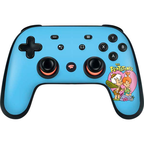 The Flinstones Bamm-Bamm and Pebbles Google Stadia Controller Skin