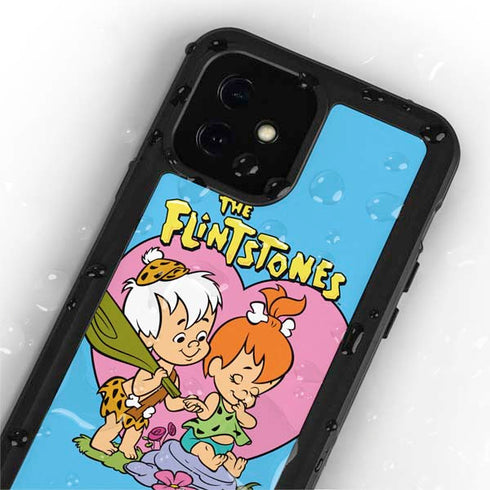 The Flinstones Bamm-Bamm and Pebbles iPhone 12 Mini Waterproof Case