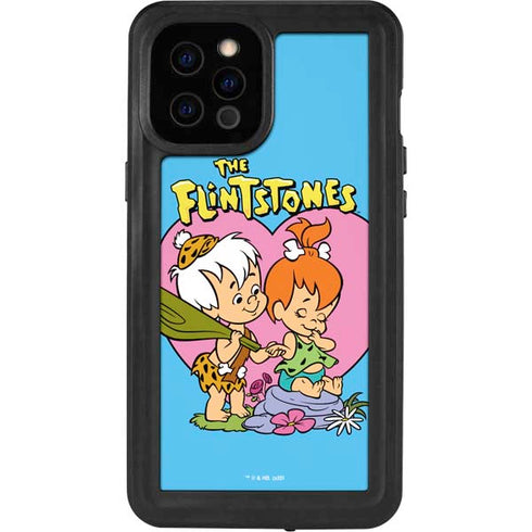 The Flinstones Bamm-Bamm and Pebbles iPhone 12 Pro Max Waterproof Case