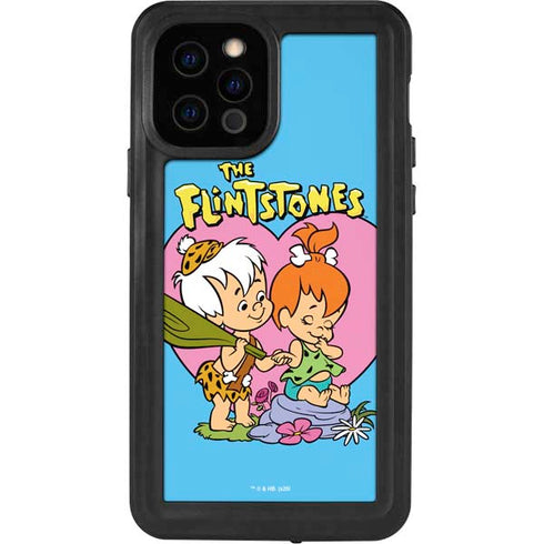 The Flinstones Bamm-Bamm and Pebbles iPhone 12 Pro Waterproof Case