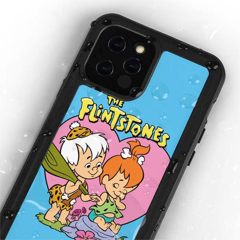 The Flinstones Bamm-Bamm and Pebbles iPhone 12 Pro Waterproof Case