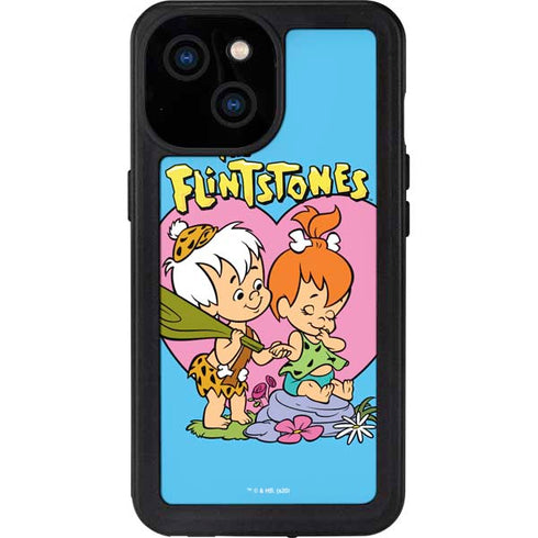 The Flinstones Bamm-Bamm and Pebbles iPhone 13 Mini Waterproof Case